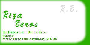 riza beros business card